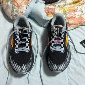 Brooks Black and Orange Athletic Shoes